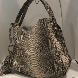 Python gorgeous Hobo Tassel Italy.New !podisuah  suede
 lining styled handles